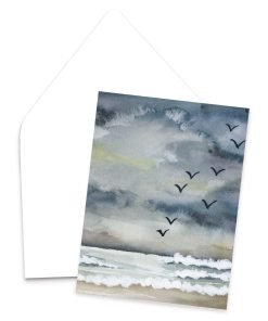 Before the Storm Watercolor Landscape Greeting Card