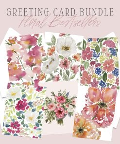 Watercolor Floral Greeting Card Bundle / Set of 6 Cards