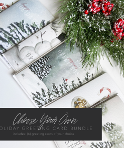 CHOOSE YOUR OWN Holiday Greeting Card Bundle (Set of 6 Holiday Greeting Cards)