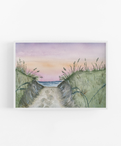 Sandy Hills Watercolor Landscape Art Print