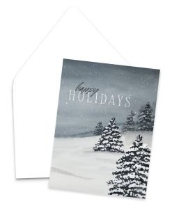 Snowy Holiday Winter Christmas Greeting Card