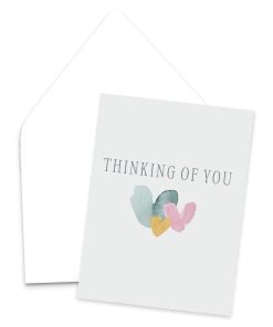 Thinking of You with All My Heart | Watercolor Sympathy Greeting Card
