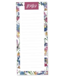 Abstract Blue and Pink Watercolor Floral Notepad