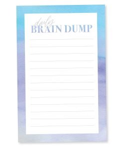 Daily Brain Dump Notepad - Lilac & Light Blue