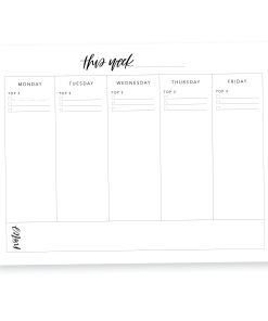 Hand Lettered Weekly To Do List Notepad